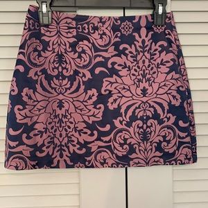 Purple vines patterned mini skirt